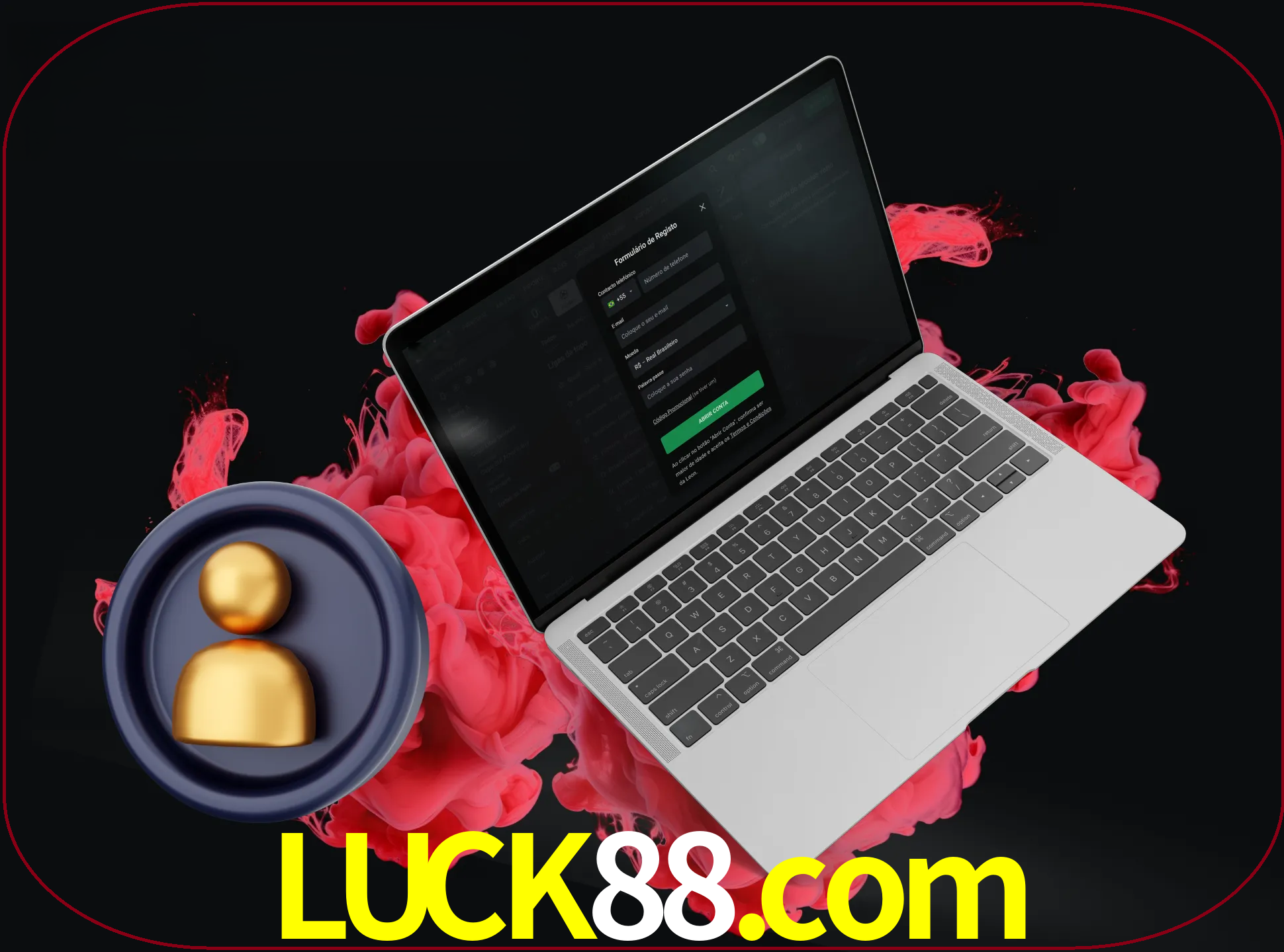 No cabeçalho do site luck88, clique no botão que o levará a um formulário especial onde terá de introduzir as suas informações actuais.