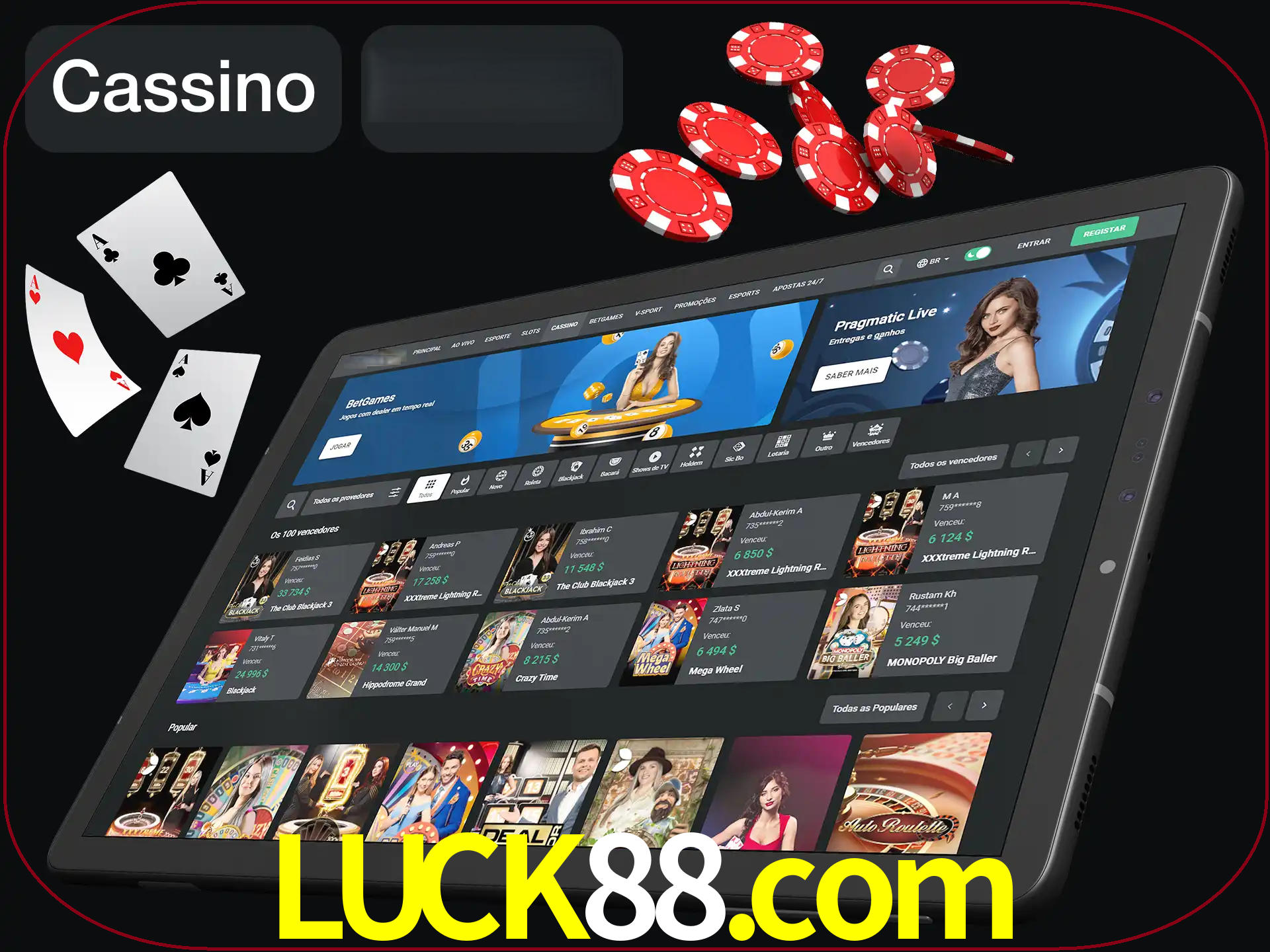 Jogue vários jogos de cassino em nosso cassino.